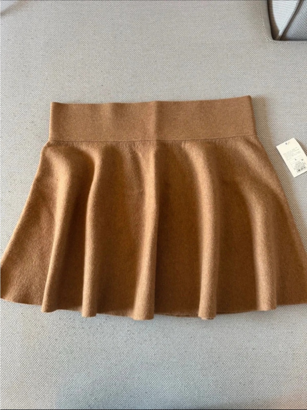a new day Flared Knit Skater Skirt in Camel Brown